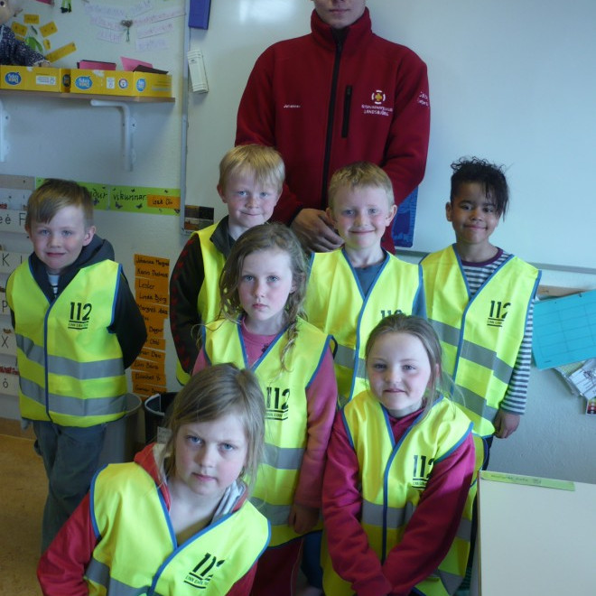 Sigmar Ari og 1. bekkur í vestunum