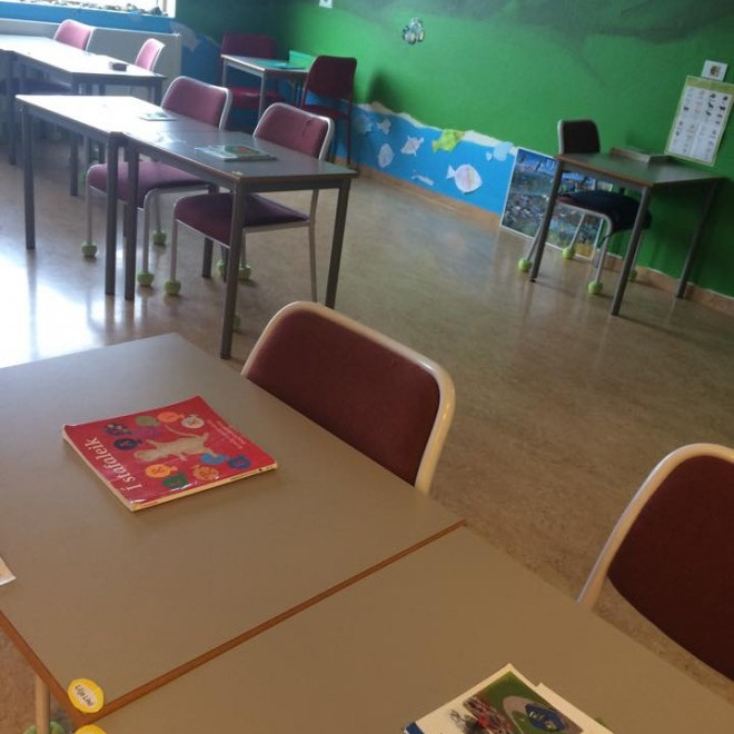 1. og 2. bekkur gerðu bækurnar klárar í dag