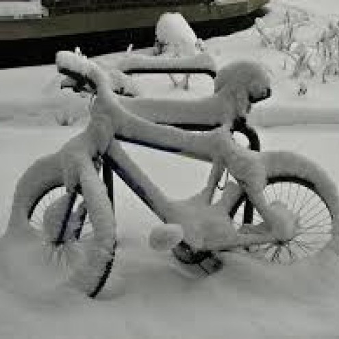 Sennilega er ekki fært fyrir reiðhjólin í dag