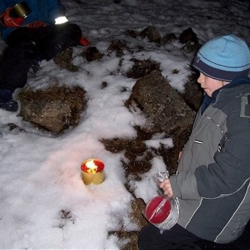 Ljósin prýða hlíðina