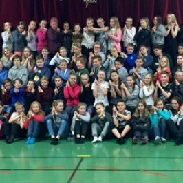 Allur hópurinn sem dvaldi á Reykjum