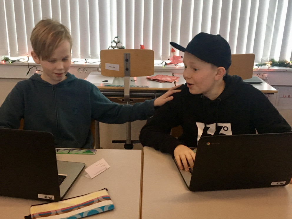 Uppgötvun og aðdáun í forritunartíma.