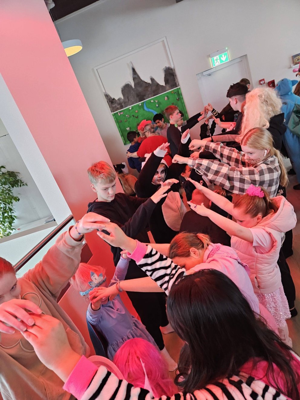 Mikil gleði í marseringunni