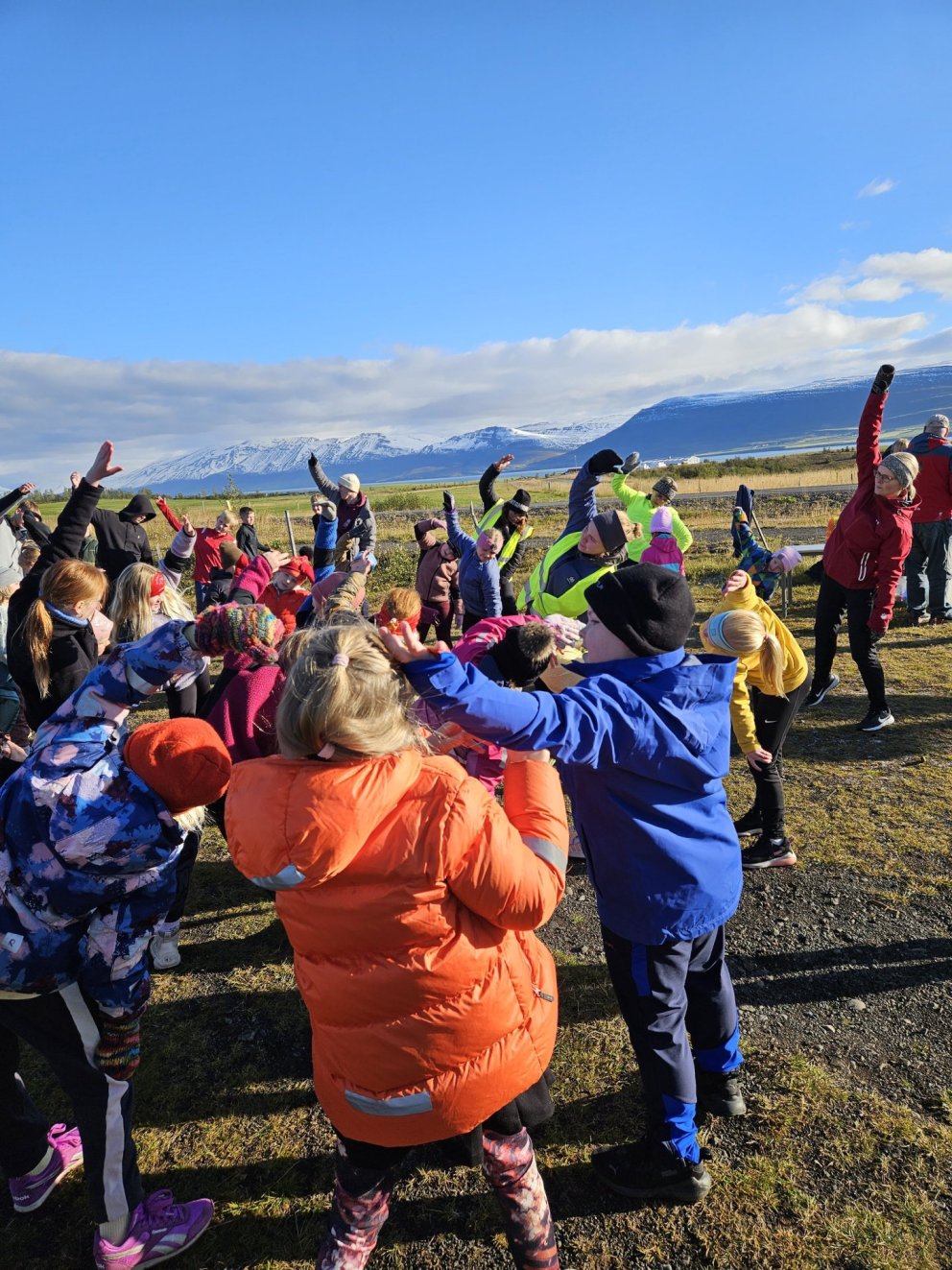 Upphitun fyrir hlaupið