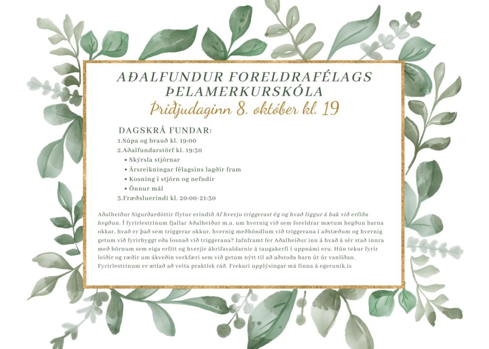 Aðalfundur foreldrafélagsins