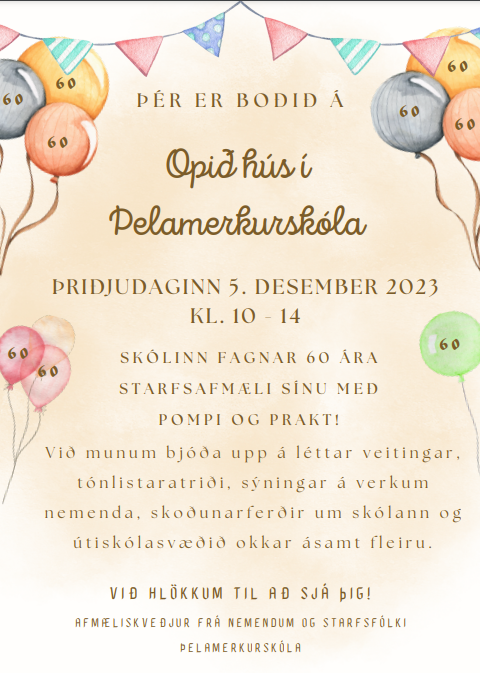 Þelamerkurskóli 60 ára