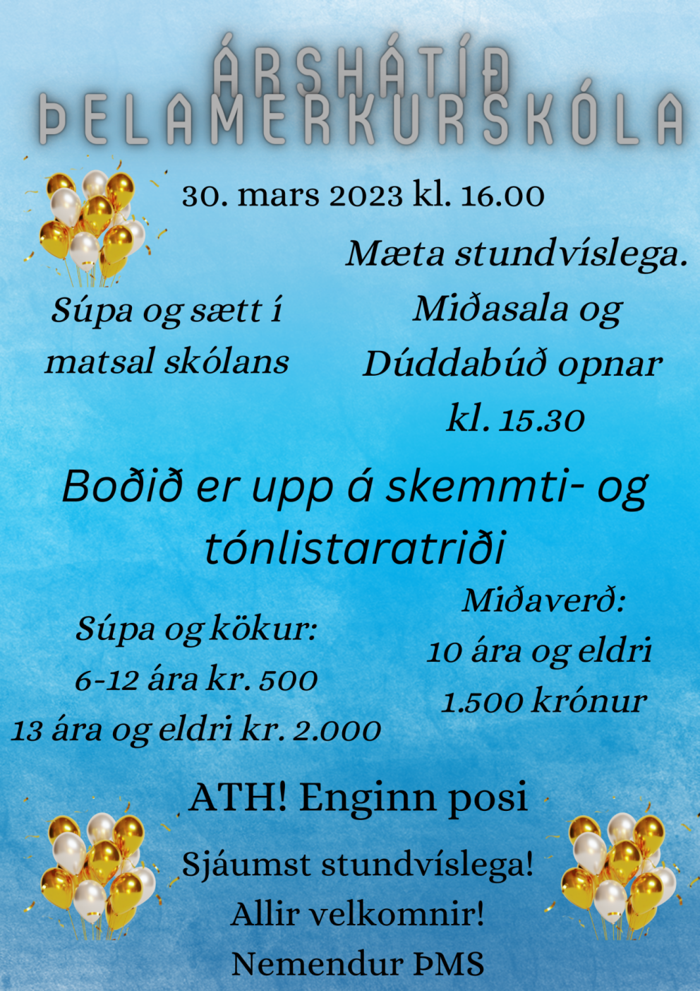 Árshátíð Þelamerkurskóla