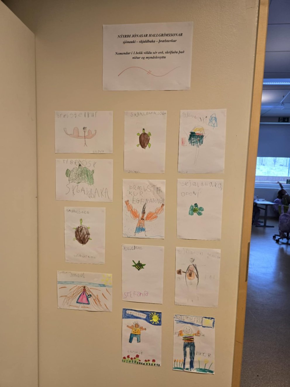 Dagur íslenskrar tungu hjá 1. bekk