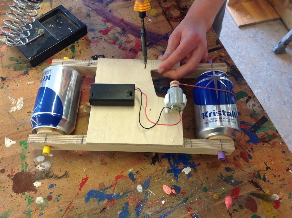 Þennan bíl smíðuðu Jónsteinn og Gunnar.