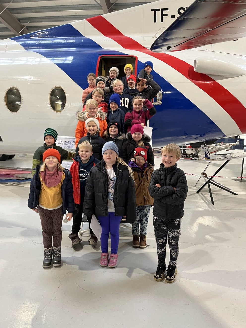 3. og 4. bekkur á flugvélasafninu