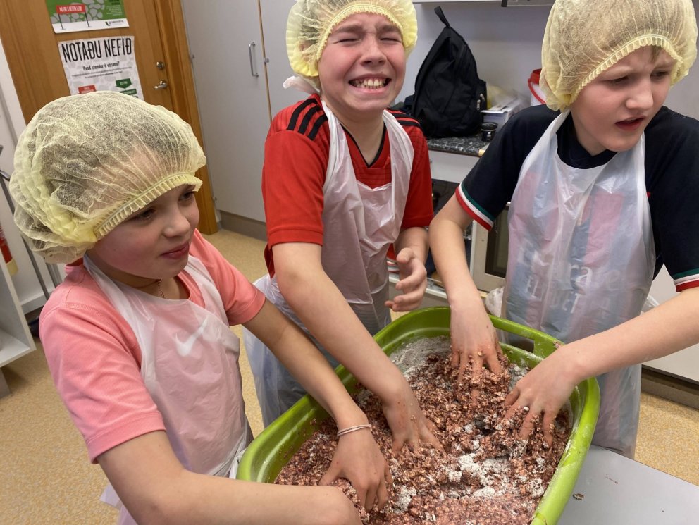 Nemendum fannst þetta gaman og svolítið sérstakt á sama tíma