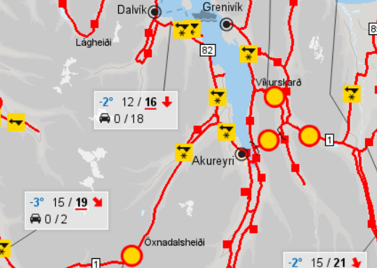 Meira um veður og færð