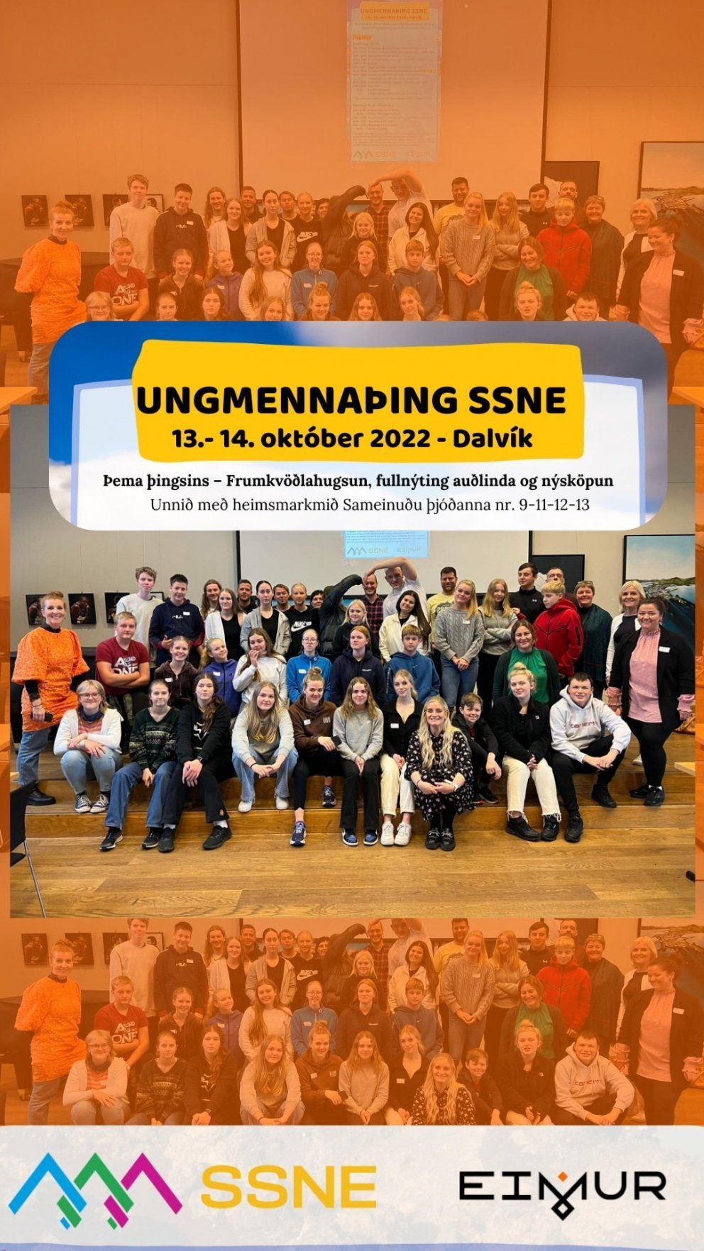 Þrír nemendur á Ungmennaþingi SSNE 2022