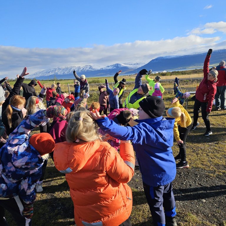 Upphitun fyrir hlaupið