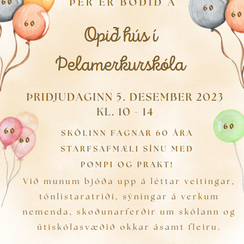 Þelamerkurskóli 60 ára