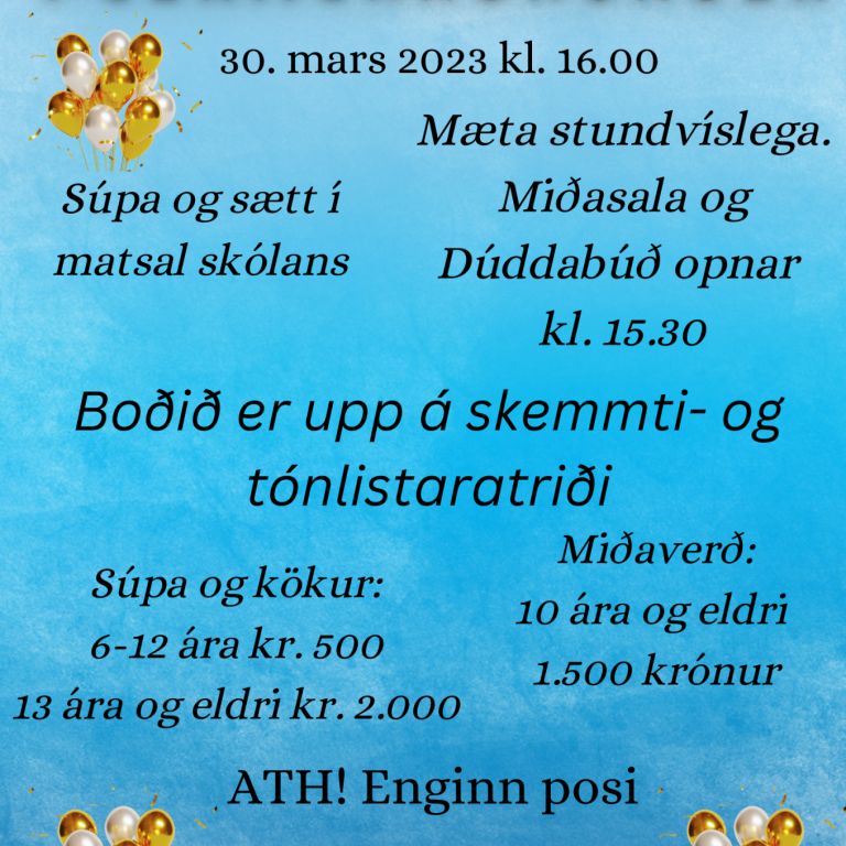 Árshátíð Þelamerkurskóla