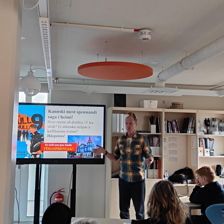 Þorgrímur Þráinsson í heimsókn