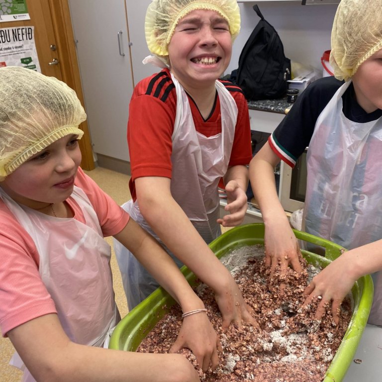 Nemendum fannst þetta gaman og svolítið sérstakt á sama tíma