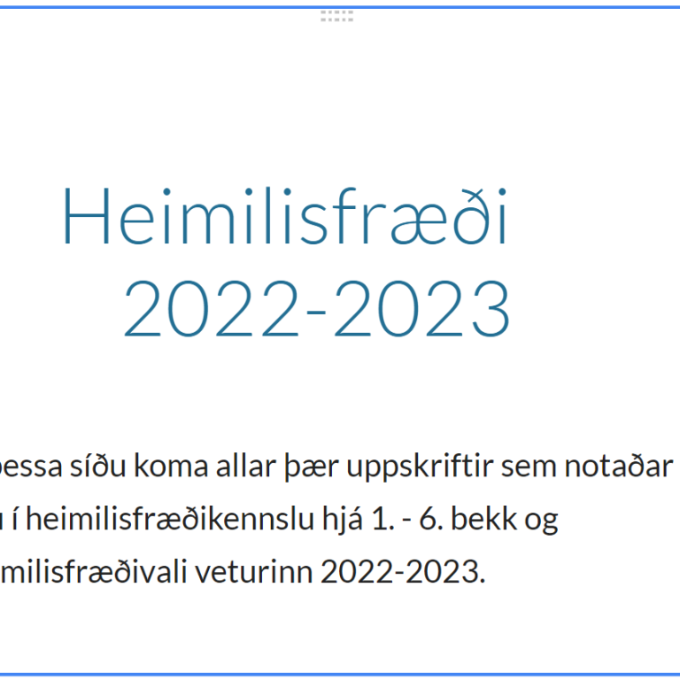 Heimasíða heimilisfræðinnar