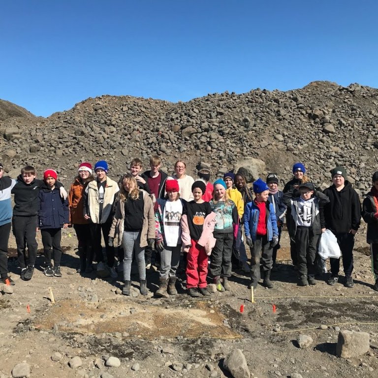 Vistheimt - uppgræðsla í námunni norðan við skólann